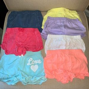 Baby girl shorts, ruffle shorts LOT